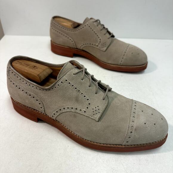 NWOT Crockett & Jones x Ralph Lauren Suede Cap Toe Brogue Made in England 10.5 D main image 9